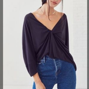 Urban Outfitters Black twist neck shirt Sz Medium